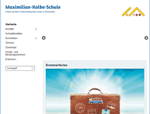 Tablet Screenshot of maxkolbeschule-scheuerfeld.de